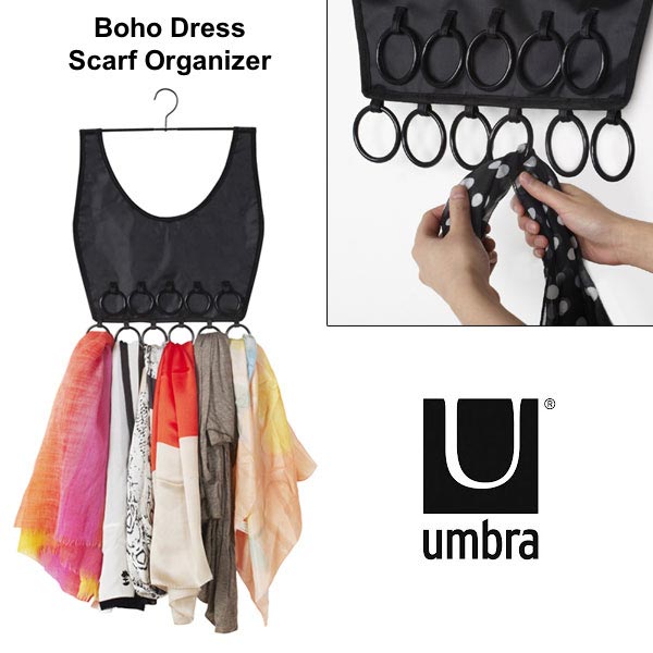 Black Umbra Boho Dress Scarf Organiser 