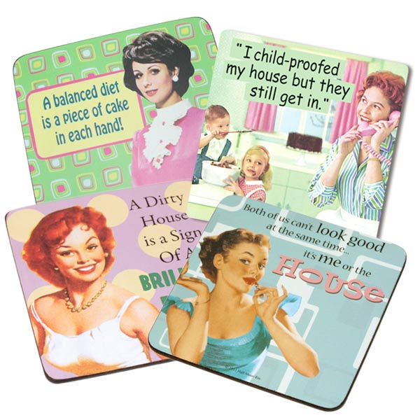 Coasters with retro style - Housewife