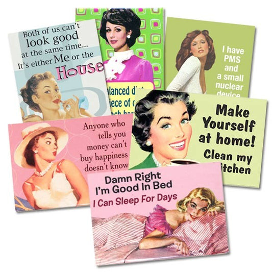 Magnets with retro style - Girl Power