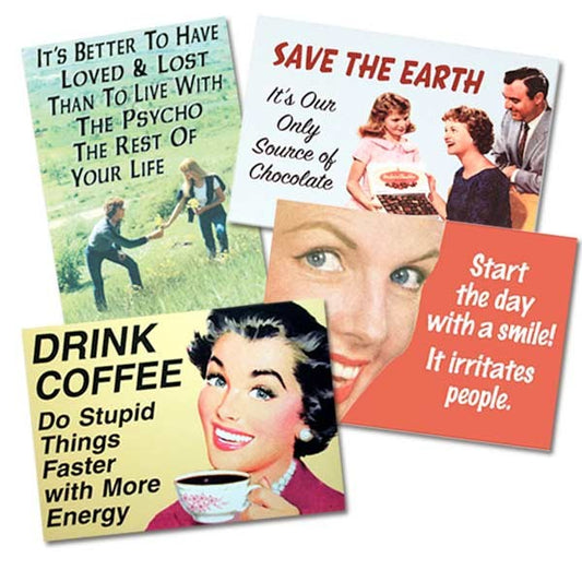Magnets with retro style - Quotes
