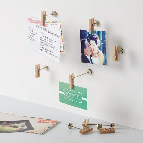 Clothespins Photo and memo holders
