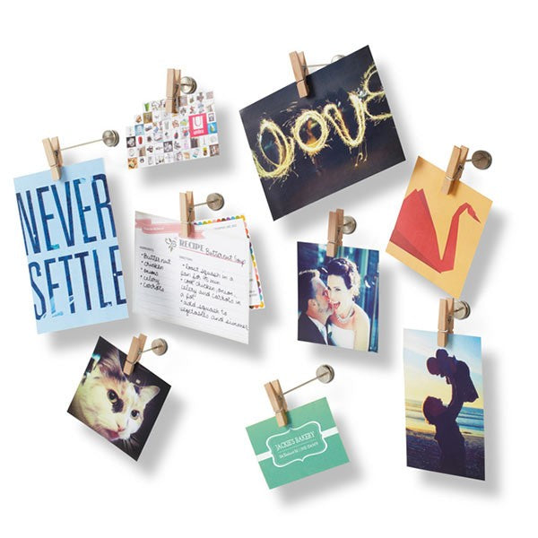 Clothespins Photo and memo holders