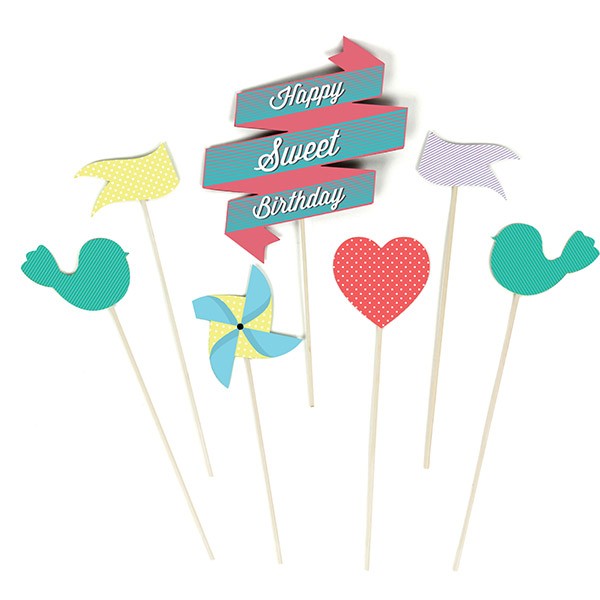 Cake toppers - Happy sweet birthday