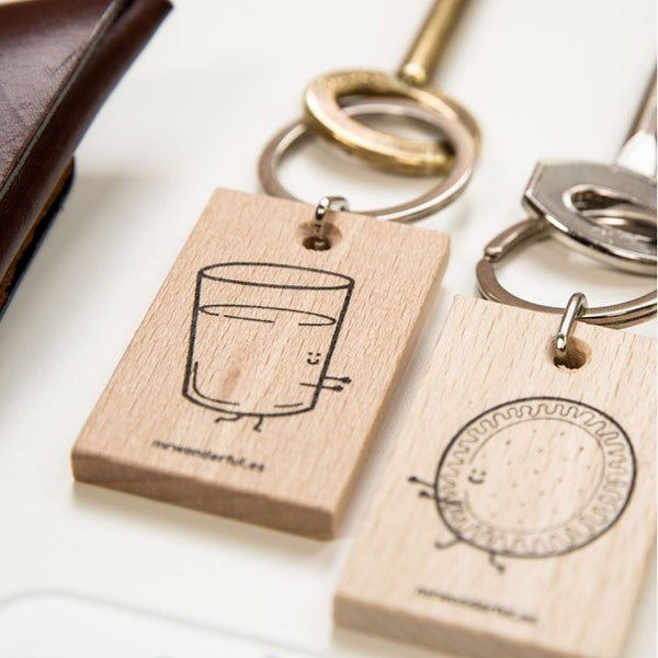 Key rings - Glass of milk and cookie