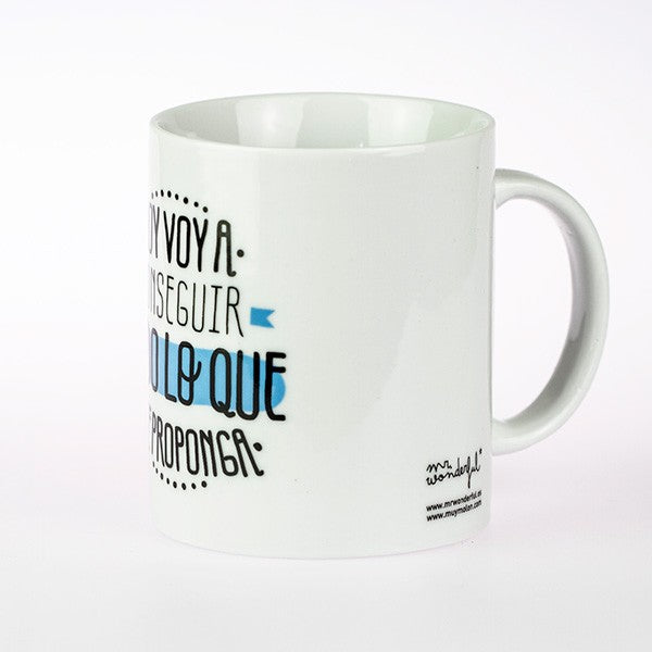 Taza con mensaje motivador