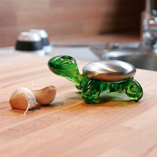 Anti odour soap in steel with turtle shaped base