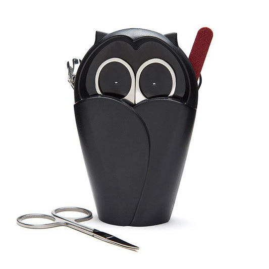 Nail scissors holder shaped as an owl