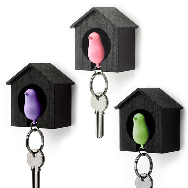 Sparrow Keyring with black house