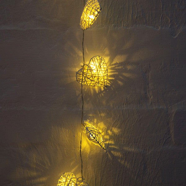 Heart shaped garland LED lights
