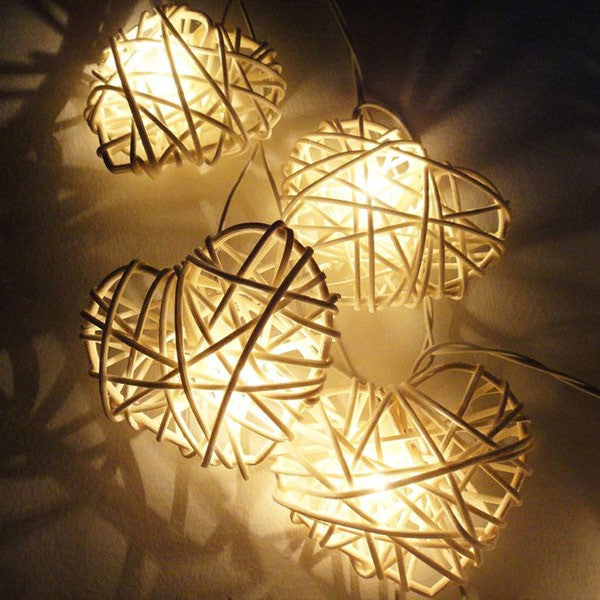 Heart shaped garland LED lights