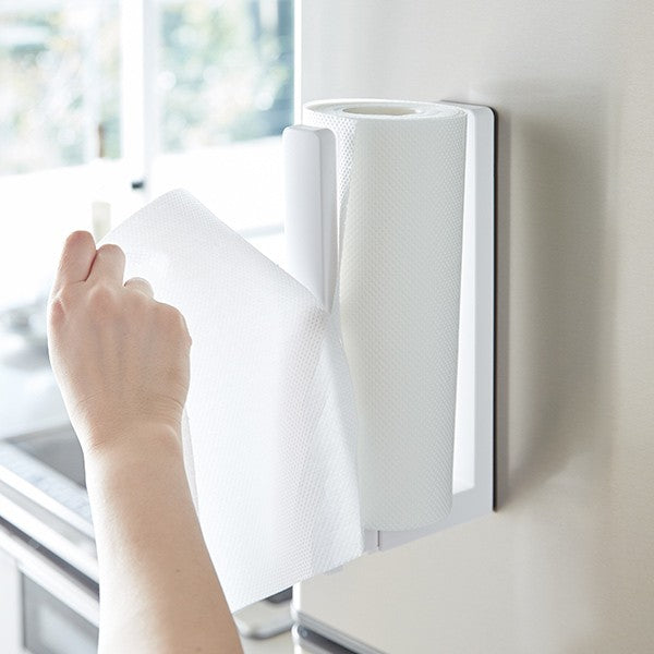Portarrollos magnético para papel de cocina con apoyo