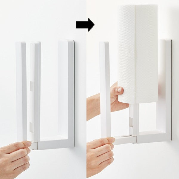 Portarrollos magnético para papel de cocina con apoyo
