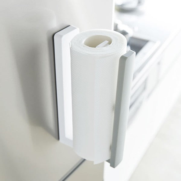 Portarrollos magnético para papel de cocina con apoyo