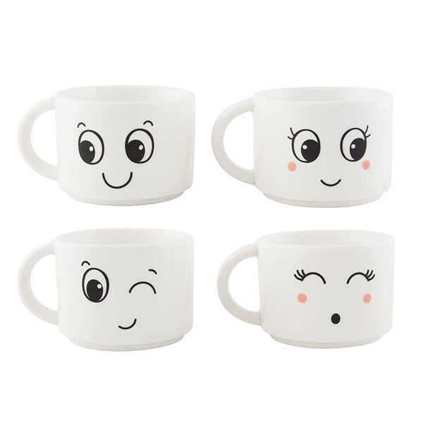 Tazas apilables - Caras divertidas