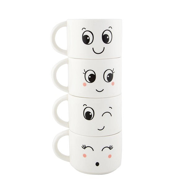 Tazas apilables - Caras divertidas