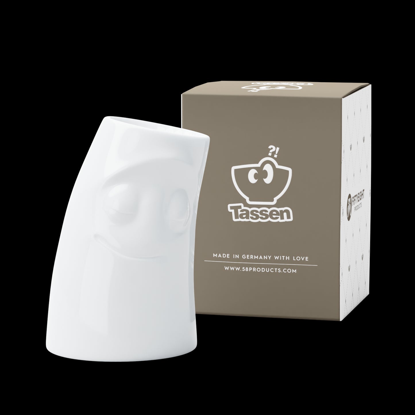 Tall Candle Holder with face - Tassen