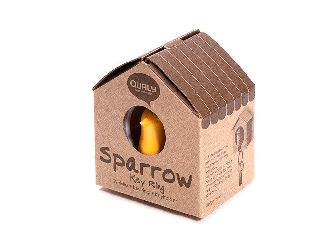 Sparrow keyring with whistle