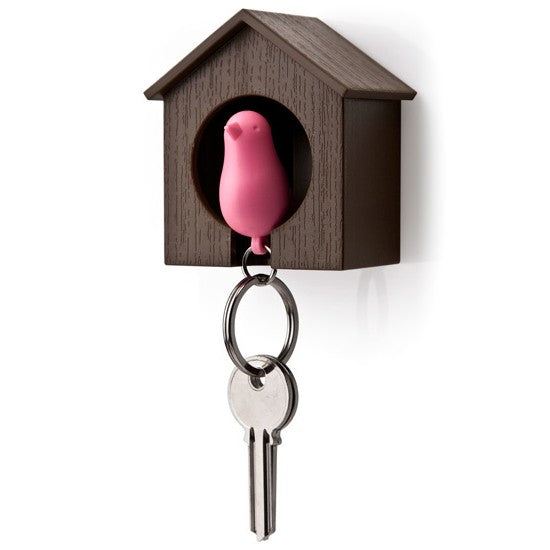 Sparrow keyring with whistle