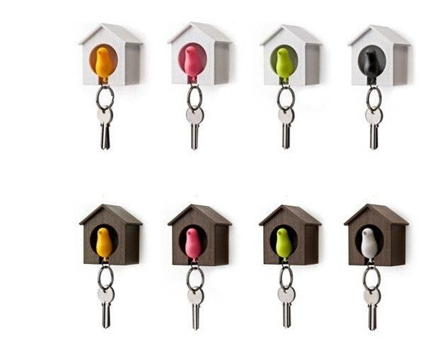 Sparrow keyring with whistle
