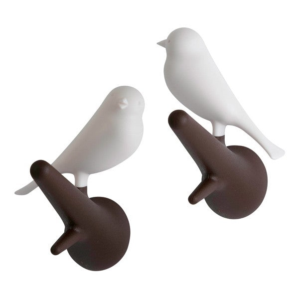 Wall Hooks - Sparrow on brown hook