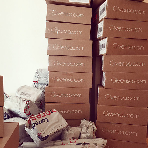 Givensa shipping boxes