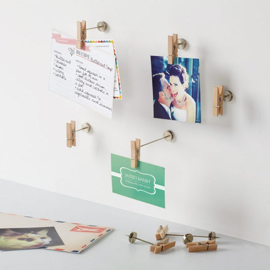 Clothespins Photo and memo holders