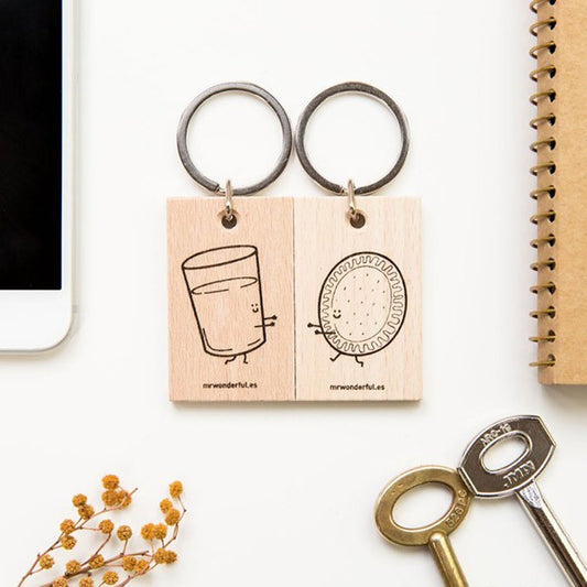 Key rings - Glass of milk and cookie
