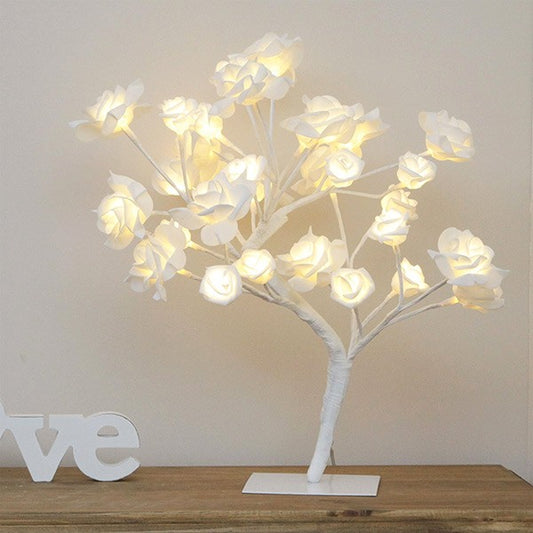 Luces led con forma de rosal