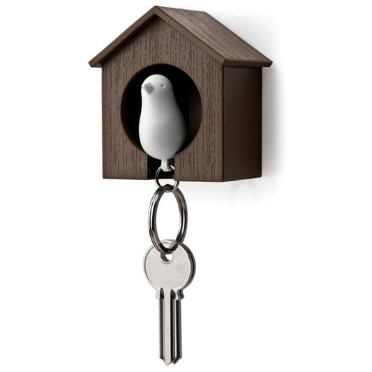 Sparrow keyring with whistle